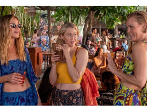 Michelle Monaghan, Carrie Coon e Leslie Bibb em The White Lotus