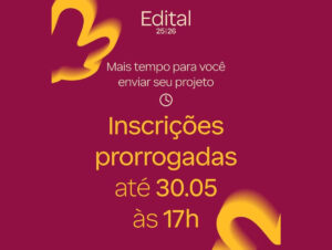 Edital Natura Musical 2025:2026 prorroga final de inscrições para 30 de maio