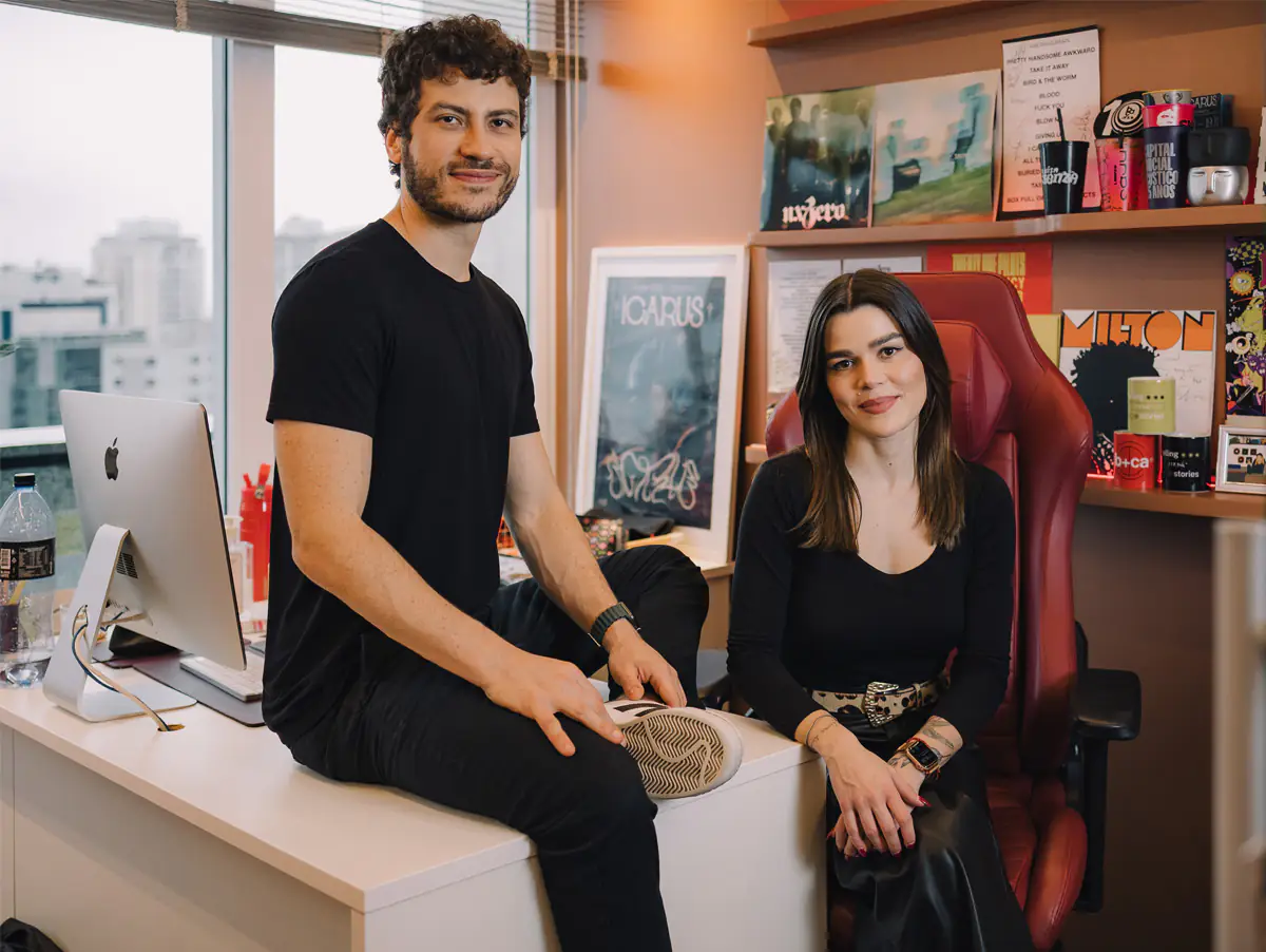 Bruno Trindade Ruiz e Caroline Steinhorst, sócios da b+ca (Crédito: @fabicph)