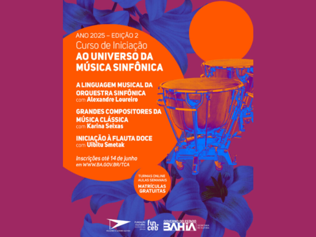 Curso de iniciação ao universo da música sinfônica é oferecido pelo Teatro Castro Alves