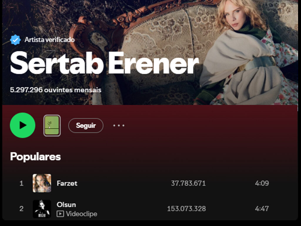 Setrab Erener no Spotify - onerpm