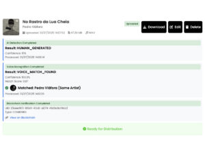 Biometria vocal de Pedro Viáfora em No Rastro da Lua Cheia