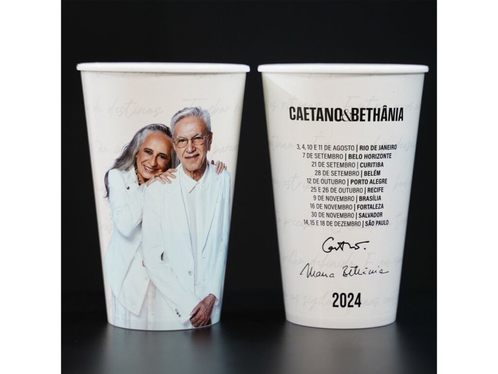 Copo da turnê de Caetano e Bethânia (Crédito: Divulgação)