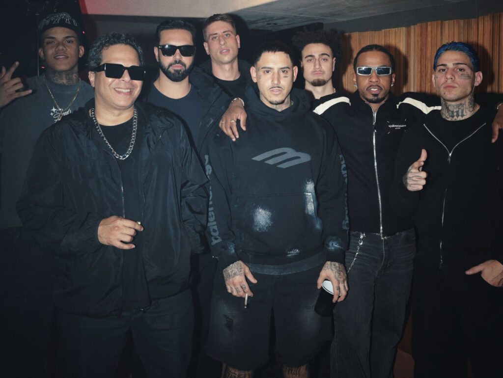Lil Kid 777, Duani, C.Z, MC PH, Ionathan Palatnik, RalphTheKid, ZAM, TrapLaudo em sessão de gravação da CAMPING - DivulgaçãoVic Brito (1)