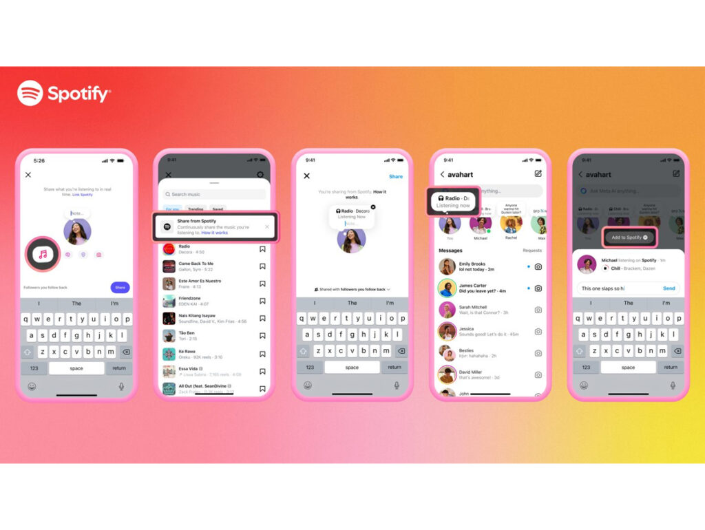 Spotify mostra como as músicas ficam no status do Instagram