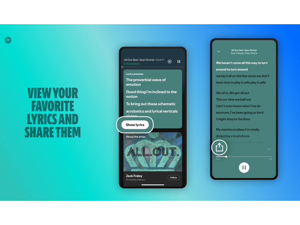 Agora, usuários gratuitos do Spotify podem ver as letras das músicas