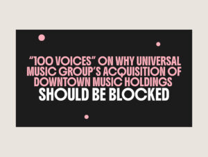 100 lideranças do setor independente contestam acordo UMG-Downtown (Crédito: Divulgação)