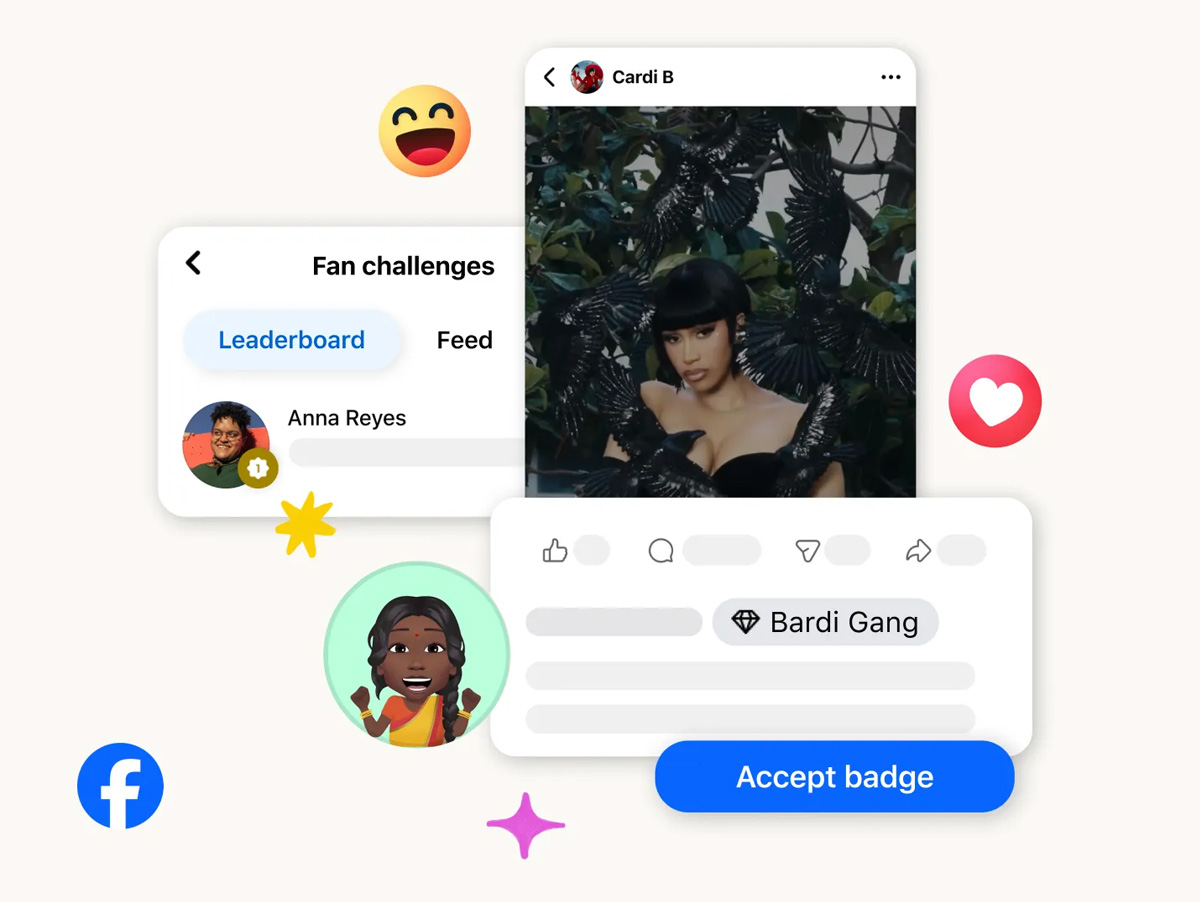 Cardi B já aderiu às novas ferramentas do Facebook