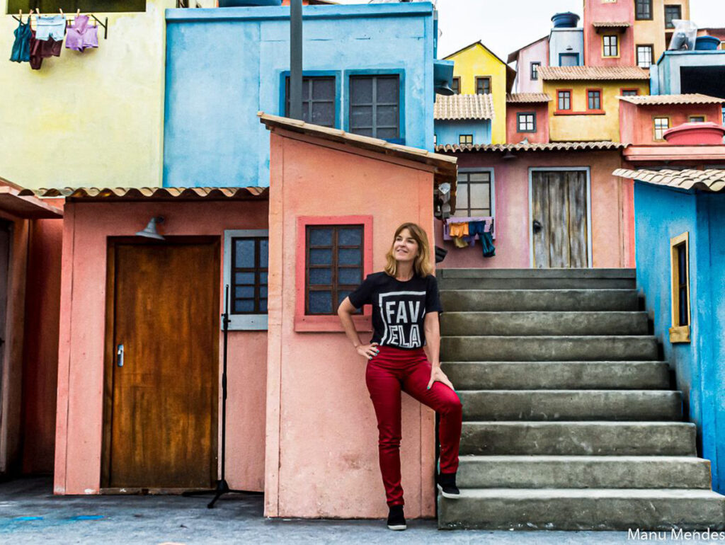 Fabiane Costa no lançamento do Espaço Favela, em 2019 (Crédito: Manu Mendes)