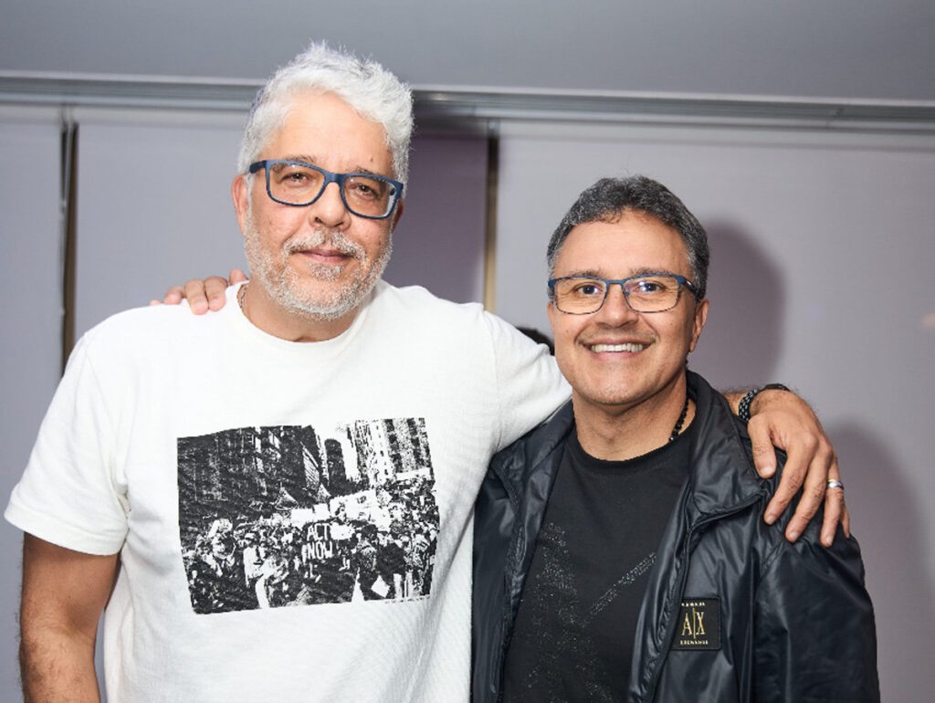Guto Dufrayer, fundador da Mucho Thanks ao lado de Paulo Lima, Presidente da Universal Music Brasil