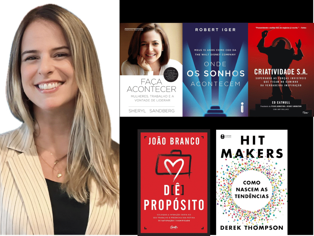 Tati Cantinho (Som Livre) escolheu títulos de negócios que inspiram criatividade e gestão com propósito.
