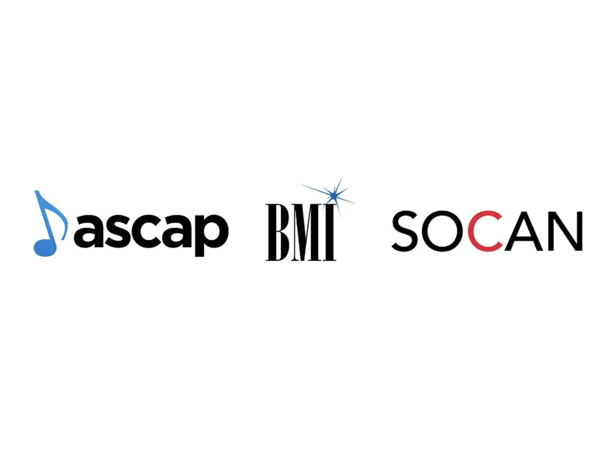 Logos Ascap, BMI, Socan - inteligência artificial