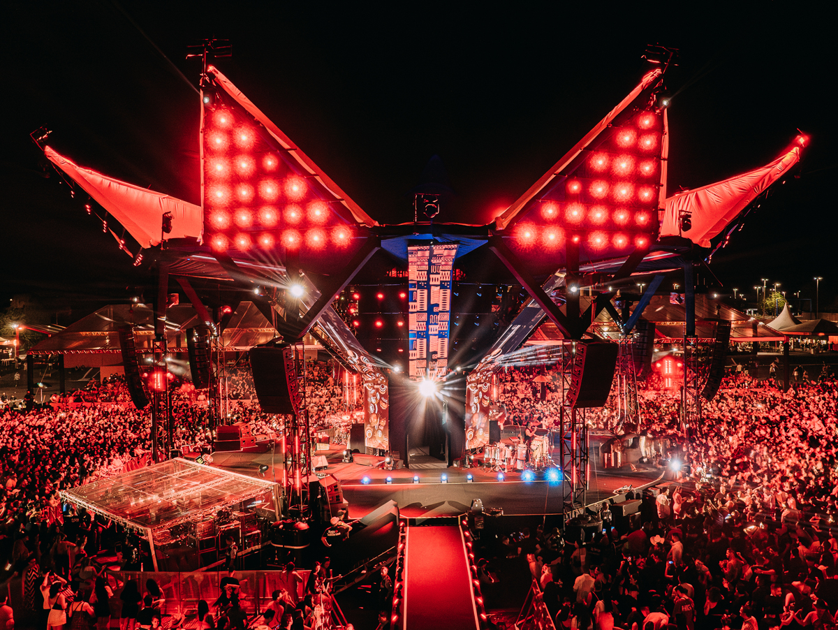 Palco da turnê No Pelo 360, de Hugo e Guilherme