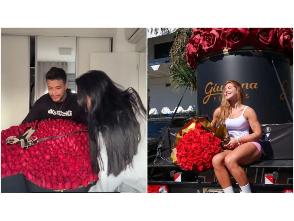 Felipe Amorim enviou rosas a Virgínia