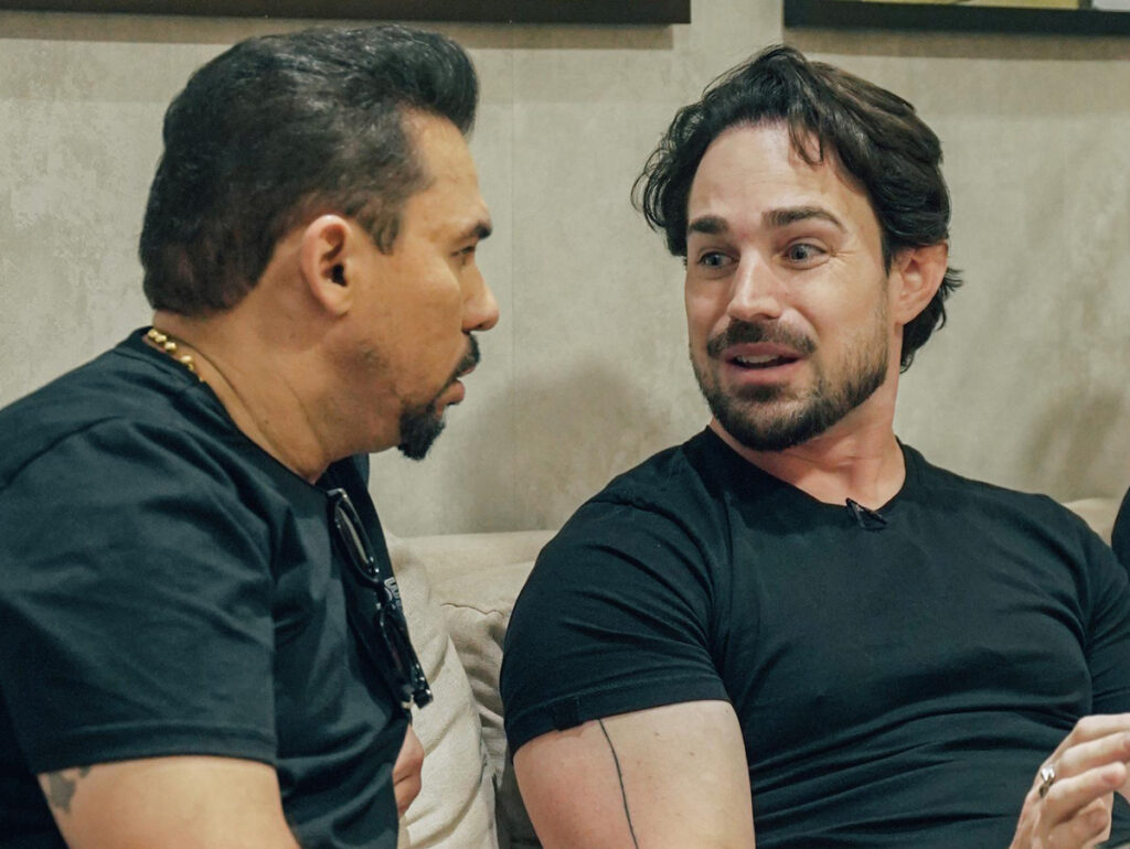 André Gress com Xand na preparação do Aviões Fantasy (Crédito: Divulgação)