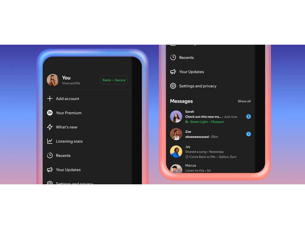 Spotify adiciona recursos à funcionalidade de mensagens