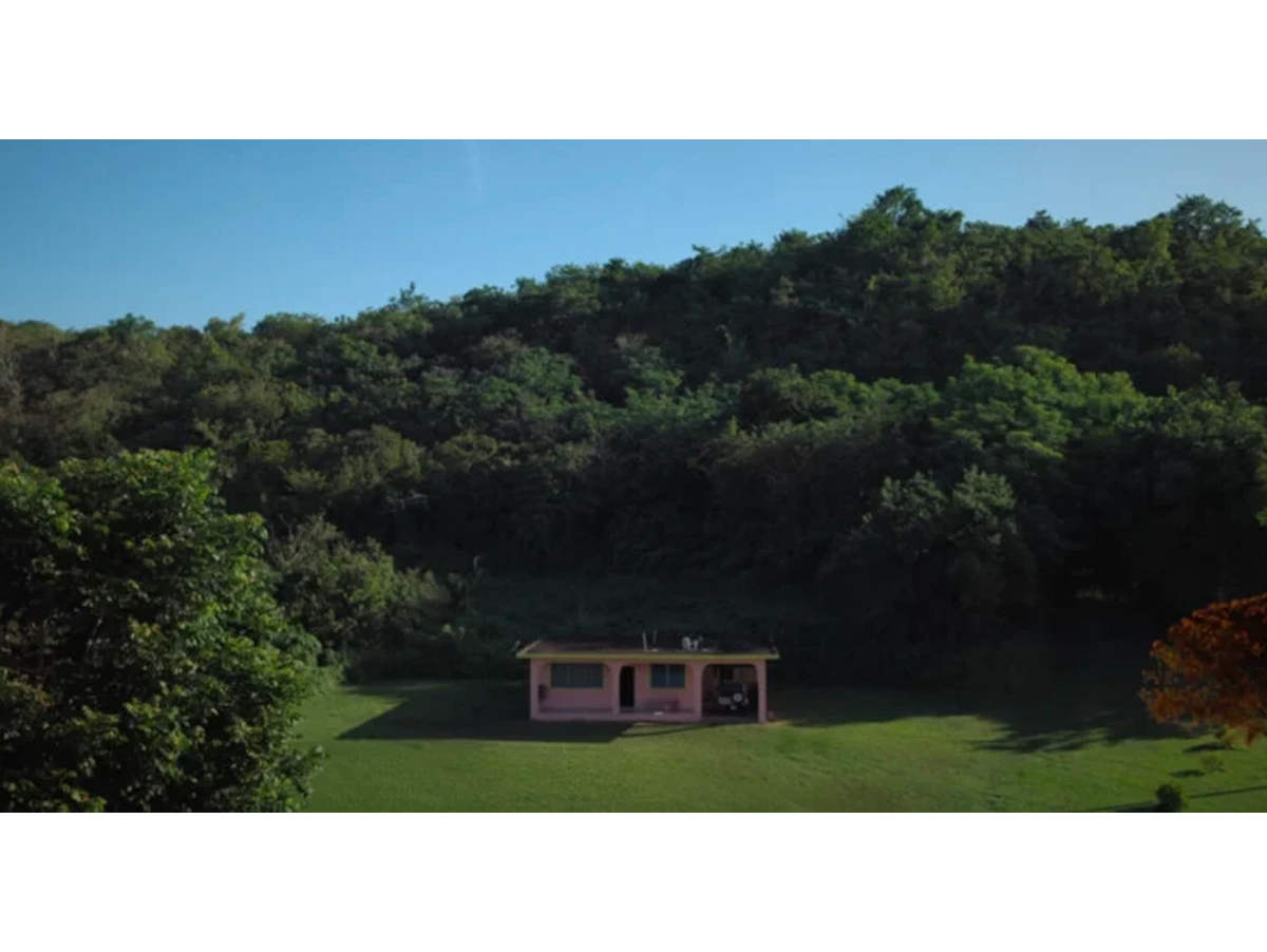 A casita rosa que é reproduzida no palco de Bad Bunny