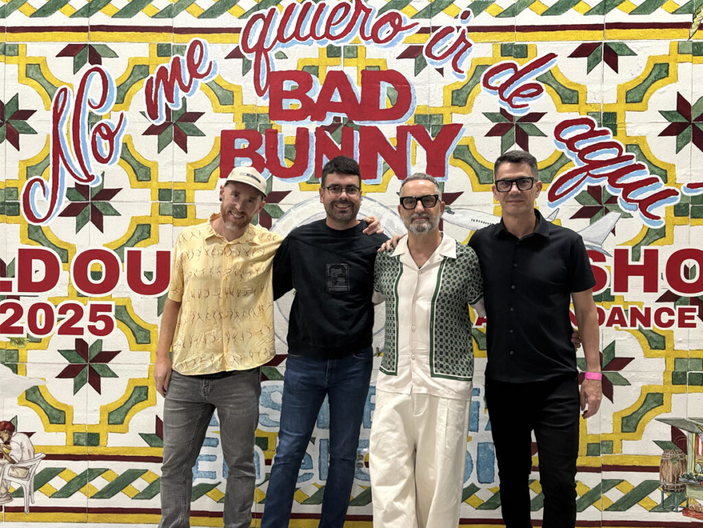Na foto, de esquerda a direita: Presser, Nelson “Polo” Montalvo, Jorge Drexler e Taran (Crédito: Acervo pessoal)