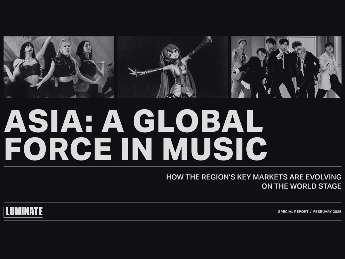 Relatório da Luminate aponta Ásia como força central da indústria da música global