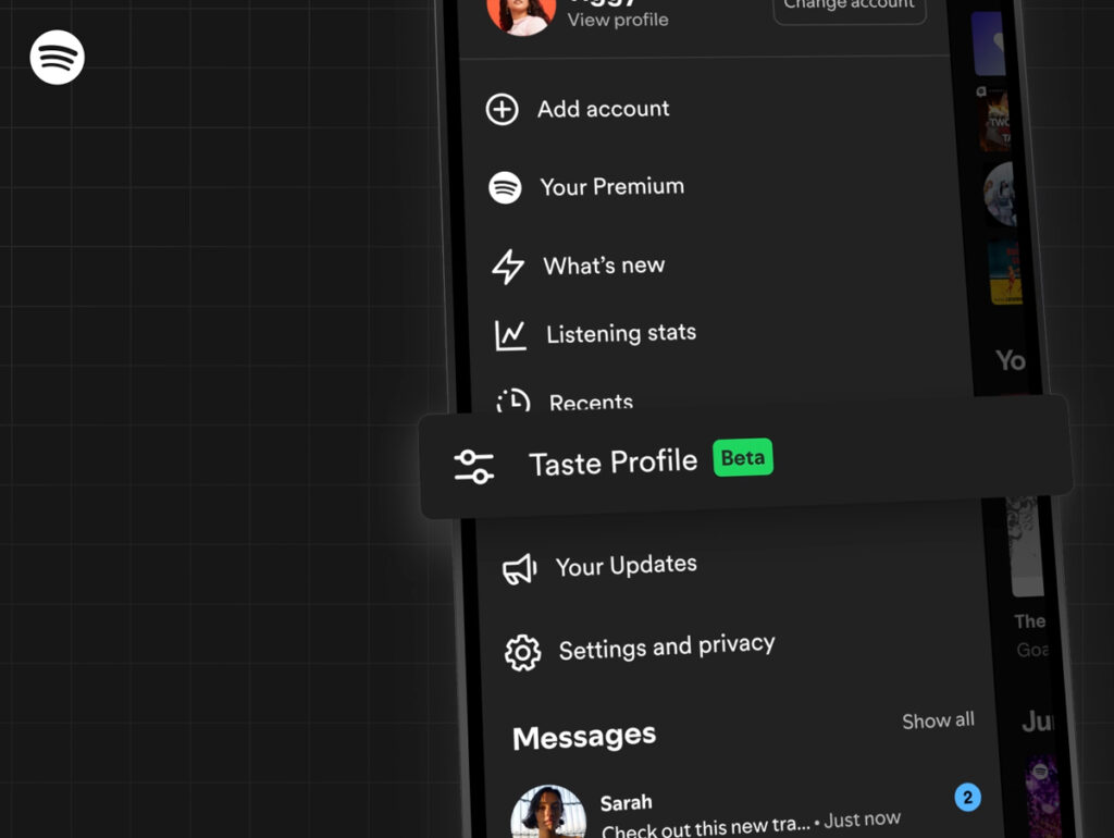 O novo recurso do Spotify permite editar o algoritmo
