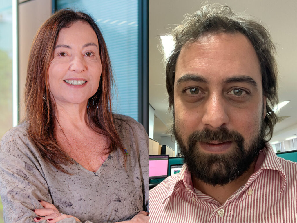 Cláudia Leitão, secretária de Economia Criativa do MinC, e Gabriel Chati, coordenador do OBEC (Crédito: Divulgação)