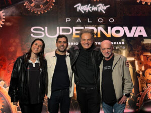 Ana Deccache, Diretora de Marketing da Rock World, Wilson Lannes, COO do Grupo Sony Music Brasil, Zé Ricardo, Vice-Presidente Artístico da Rock World e Roberto Verta, curador do Palco Supernova - Crédito Divulgação Rock in Rio