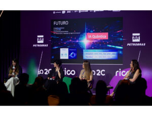 Bia Ambrogi, Fernanda Takai, Bruna Campos e Karina Callai em painel da UBC no Rio2C (Crédito: Igor Ventura)