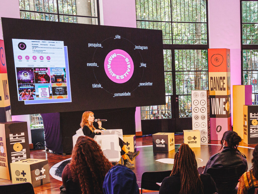 Juli Baldi apresenta pesquisa do Mapa dos Festivais no WME