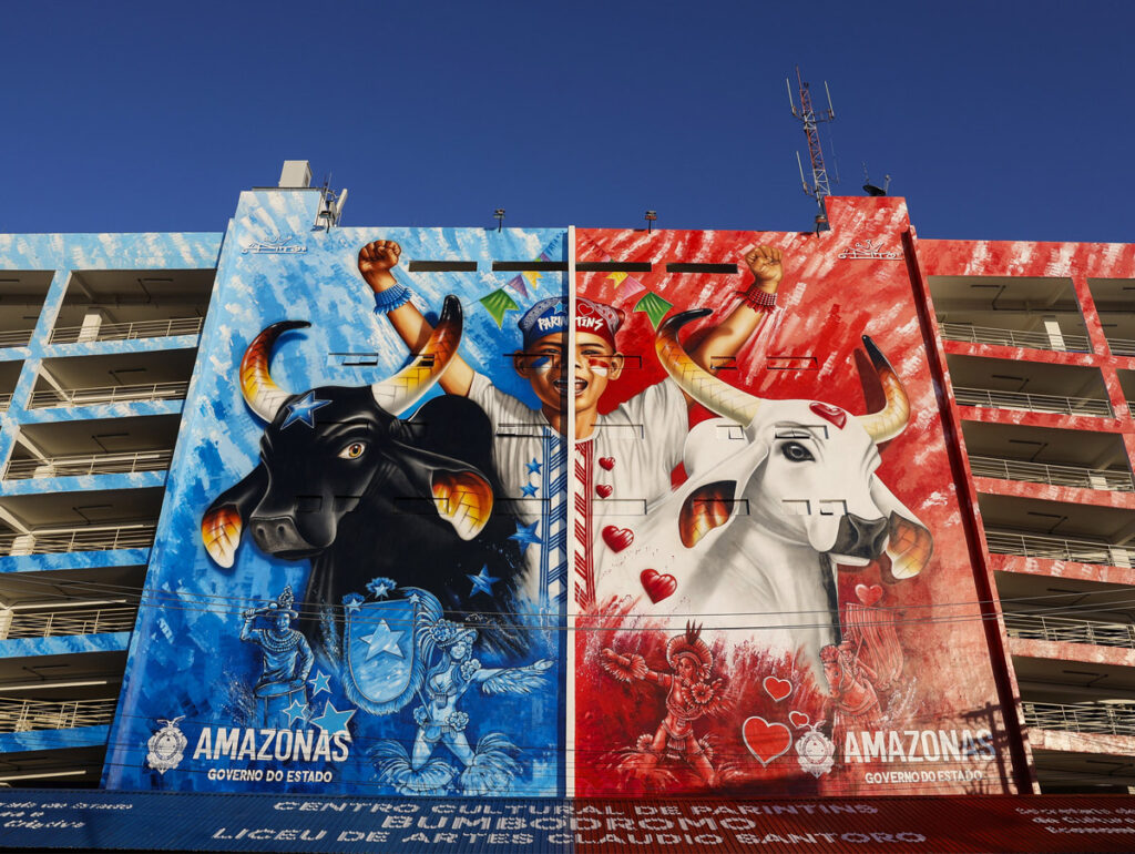Mural dos bumbás em Parintins - Crédito Fernando Frazão-Agência Brasil