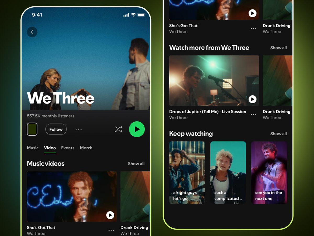 Spotify testa upload de vídeos longos por artistas e acirra disputa com o YouTube 