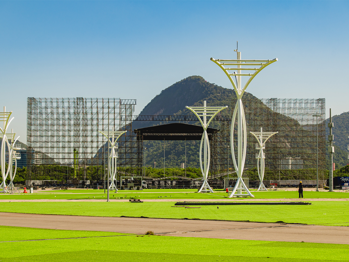 Estrutura dos palcos do Rock in Rio começa a ganhar forma (Crédito: Divulgação)