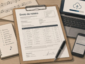 Roteiro de show para pagamento de direitos autorais