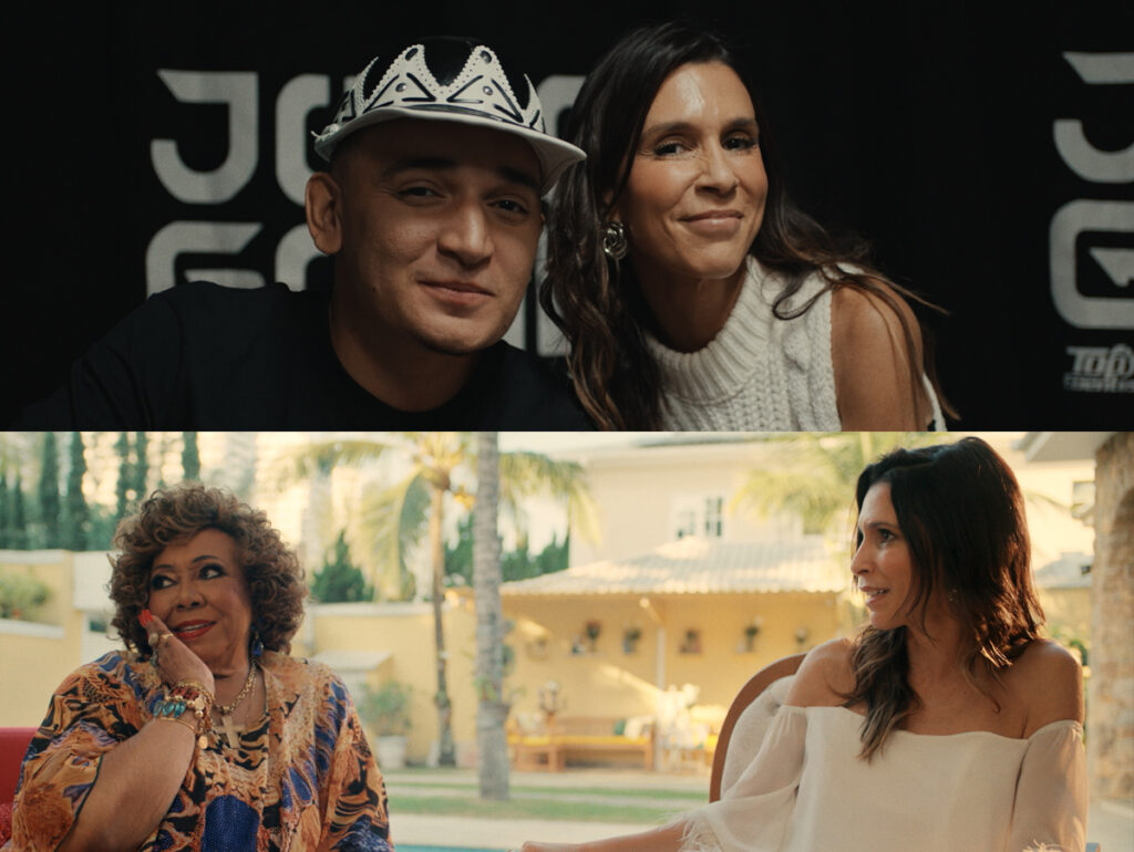 Sarah Oliveira com João Gomes e Alcione no programa Atenção para o Refrão