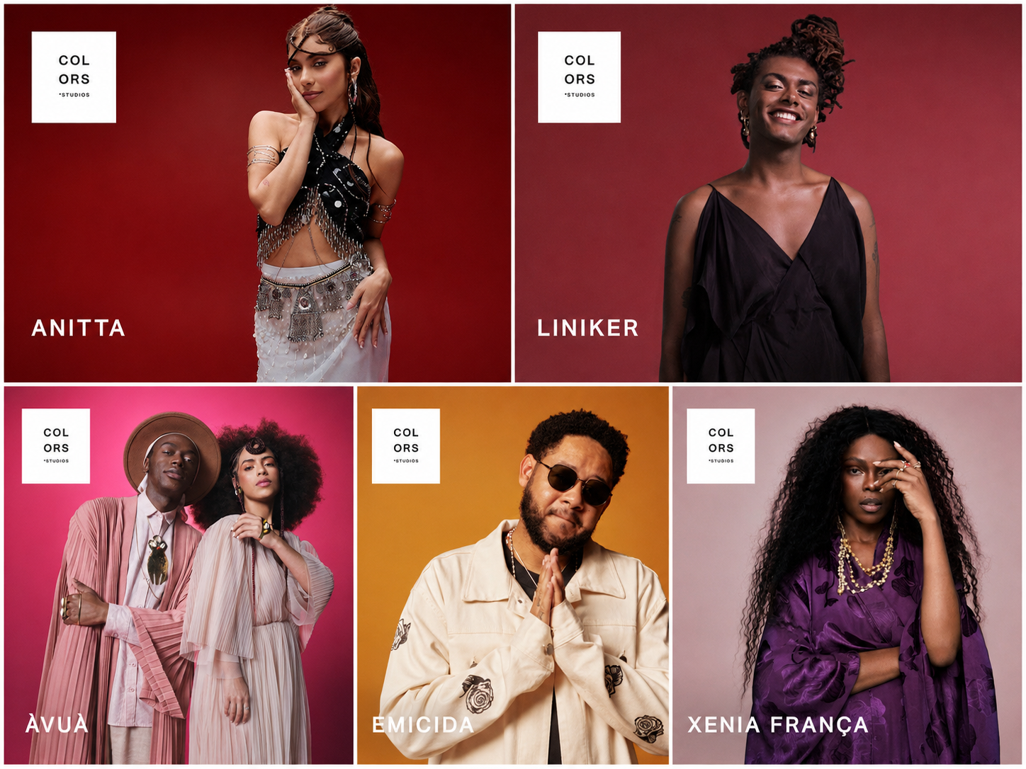 Anitta, Liniker, ÀVUÁ, Emicida e Xênia França no A Colors Show