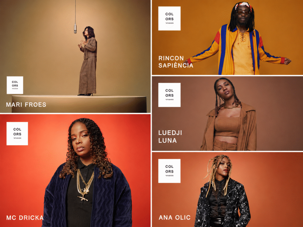 Mari Fróes, MC Drika, Rincon Sapiência, Luedji Luna e Ana Olic no A Colors Show