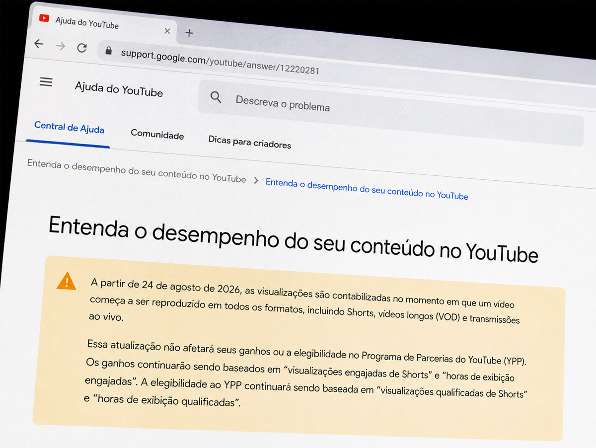 YouTube muda contagem de visualizações