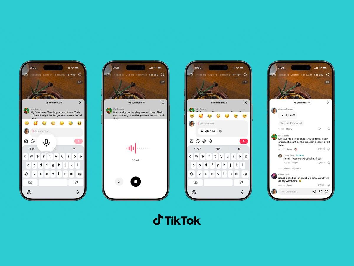 TikTok permite comentários por voz